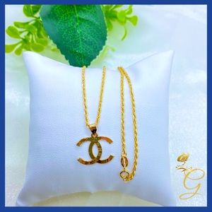 18K Real Solid Gold Necklace 18”